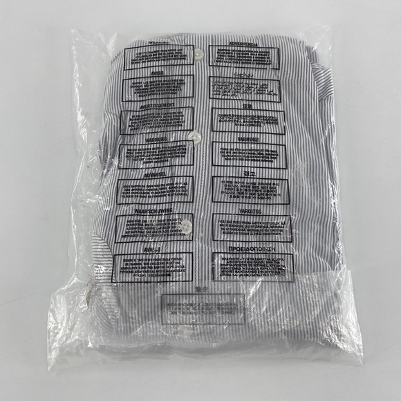 Abercrombie & Fitch Women's White Gray Striped Long Sleeve Button-Up Shirt Sz S - Picture 7 of 8